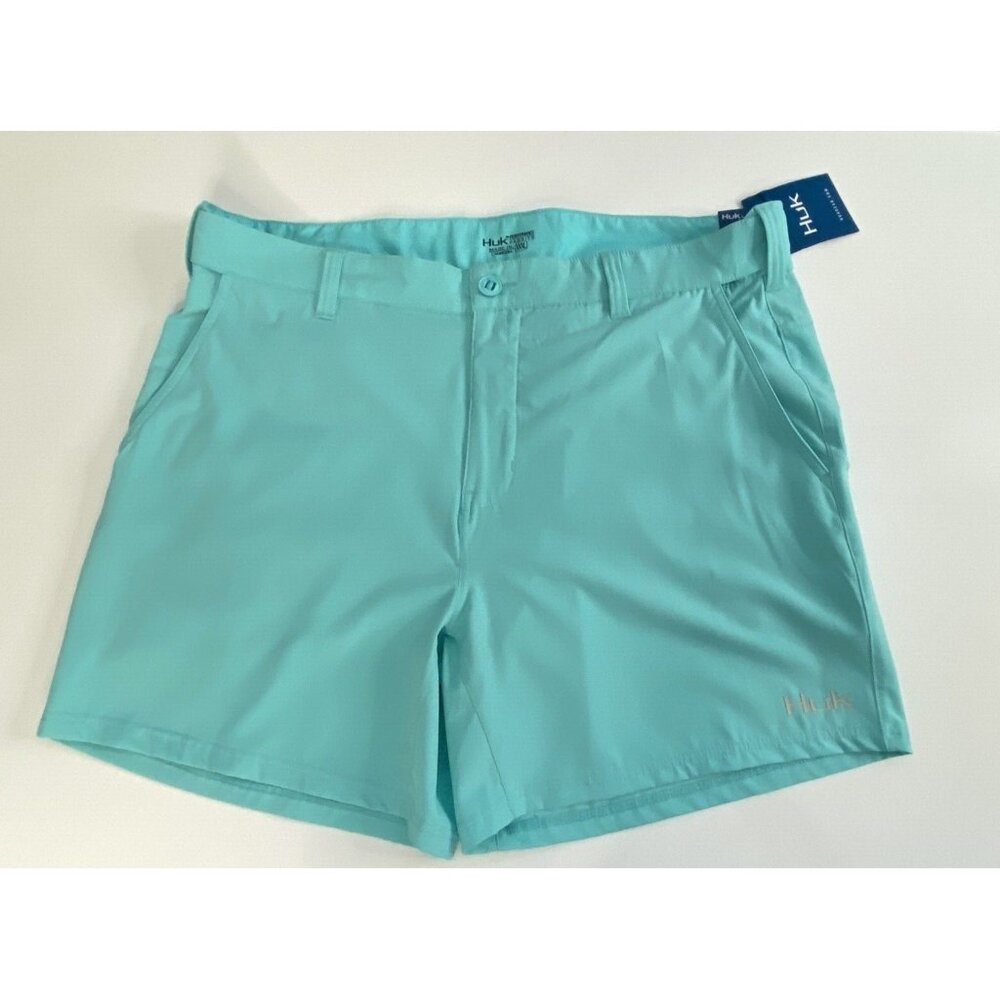Huk Lowcountry 6" Performance Men’s XXXL Fishing Shorts Seafoam Green NWT Chino